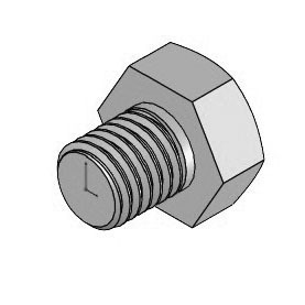 Metric Hex Cap- Partial Thread